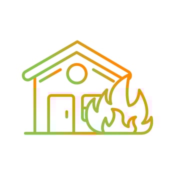 House On Fire Vector Icon