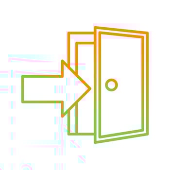 Exit Door Vector Icon