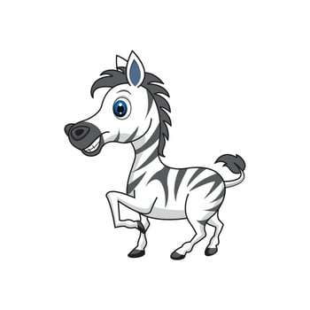 Cute zebra cartoon vector illustration