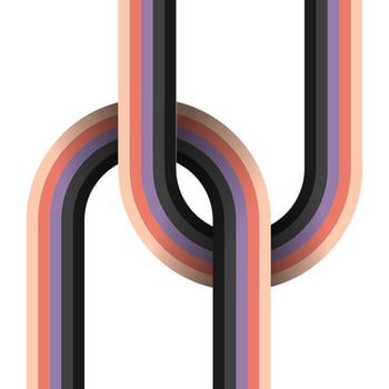 Colorful striped vintage chain vector