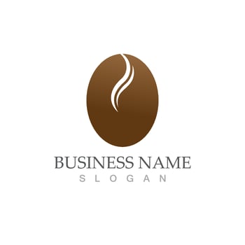 Coffee bean icon vector template