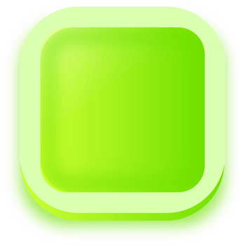 Square shape buttons in green colors. User interface element illustration. png