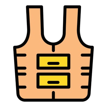 Canoe vest icon outline vector. Kayak boat vector