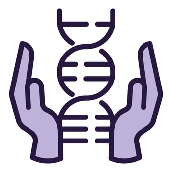 Keep healthy dna icon outline vector. Gene editing vector