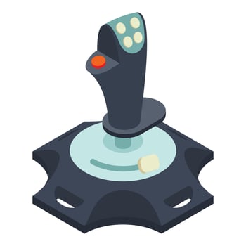 Arcade controller icon, isometric style vector