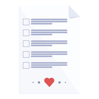 Personal wishlist icon cartoon vector. Online wish vector