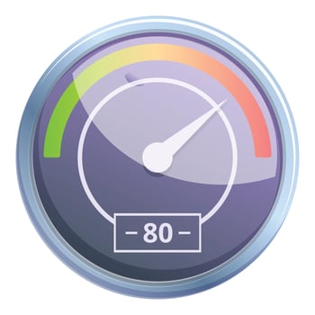 Internet speed digital icon, cartoon style vector