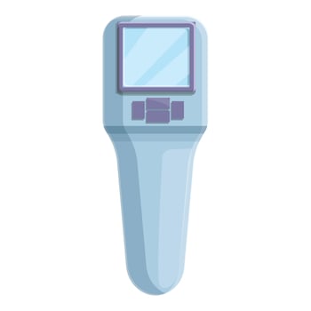 Infrared digital thermometer icon, cartoon style vector