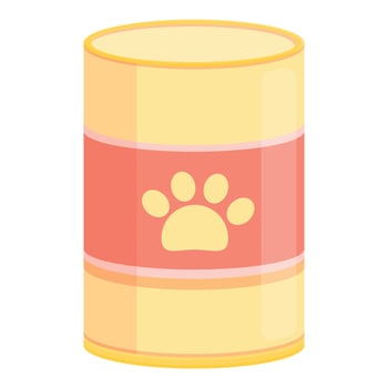 Dog food icon, cartoon style vector