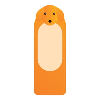 Bookmark with a dog icon, cartoon style vector