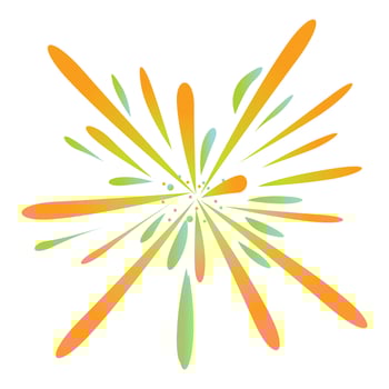 Celebrate firework icon, cartoon style vector