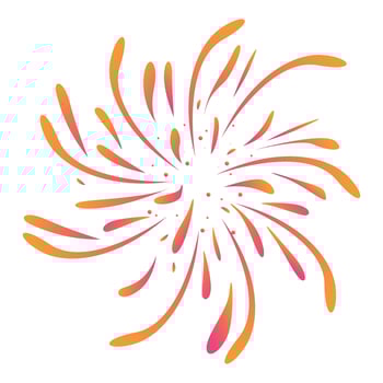 Burst firework icon, cartoon style vector