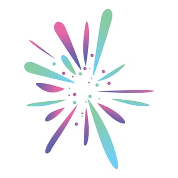 Event firework icon, cartoon style vector