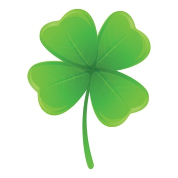 Clover ireland icon, cartoon style vector