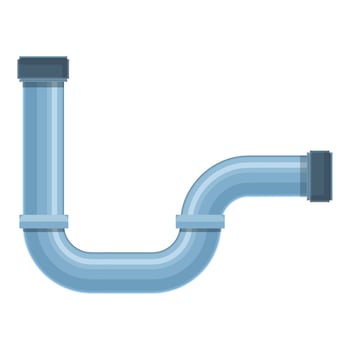 Construction pipe icon, cartoon style vector
