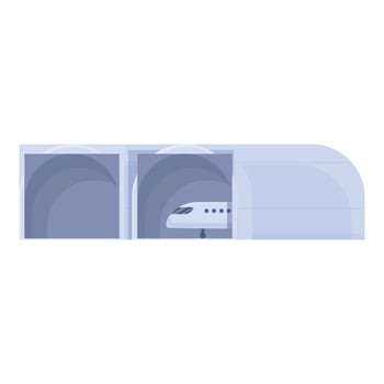 Airport parking icon, cartoon style vector