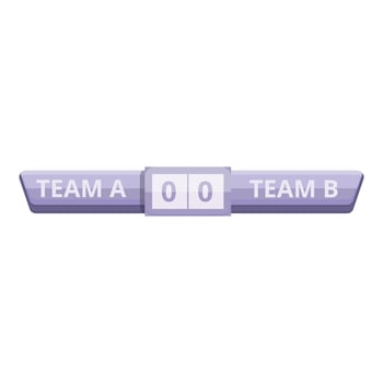 Equipment scoreboard icon, cartoon style vector