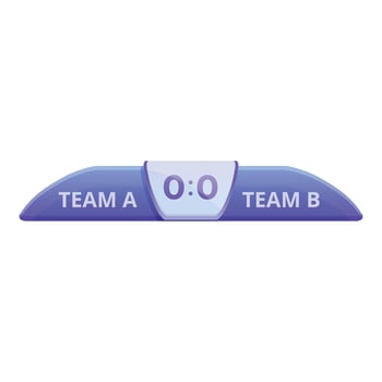 Championship scoreboard icon, cartoon style vector