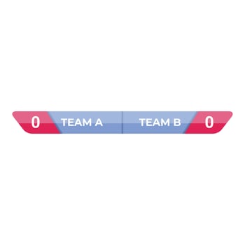 Team scoreboard icon, cartoon style vector