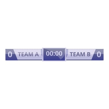 Competition scoreboard icon, cartoon style vector