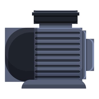 Capsule compressor icon, cartoon style vector