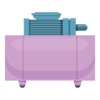 Tank compressor icon, cartoon style vector