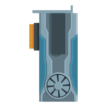 Pc gpu card icon, cartoon style vector