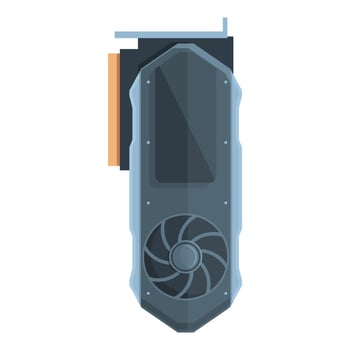 Vga card icon, cartoon style vector