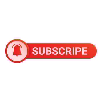Subscribe media icon, cartoon style vector