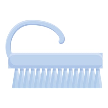 Nail manicure brush icon, cartoon style vector