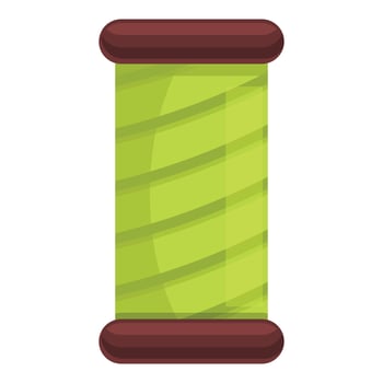 Thread bobine icon, cartoon style vector