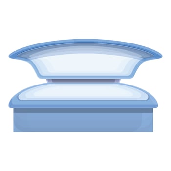 Solarium relax icon, cartoon style vector