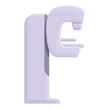 Breast mammogram icon cartoon vector. Cancer mammography vector