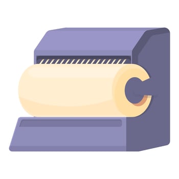 Manufacture thread production icon, cartoon style vector