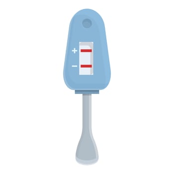 Sars test icon, cartoon and flat style vector
