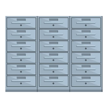 Deposit room button icon, cartoon style vector
