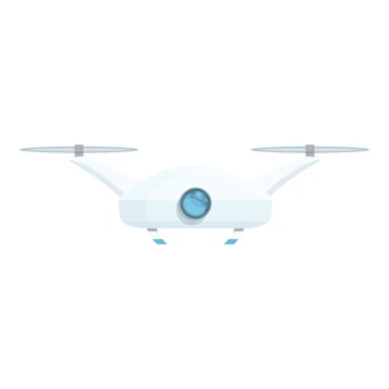 Drone technology hover icon, cartoon style vector