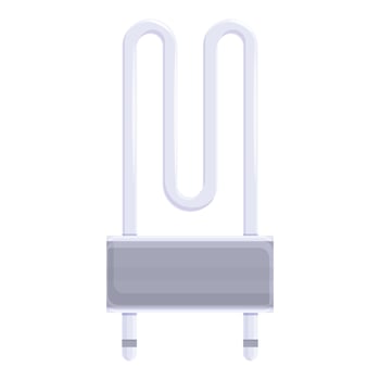 Heat pipe washing machine icon, cartoon style vector