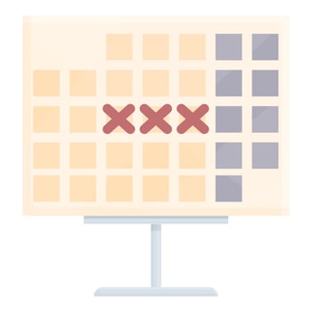 Event calendar icon cartoon vector. Week schedule vector