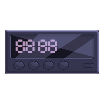 Taximeter carsharing icon, cartoon style vector