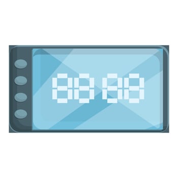 Taximeter taxi icon, cartoon style vector