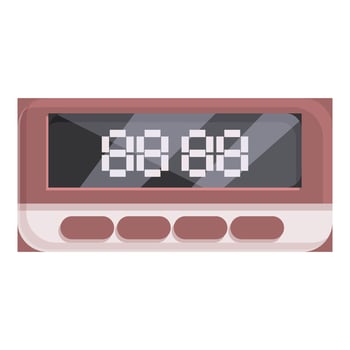 Taximeter accessory icon, cartoon style vector