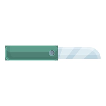 Expedition Knife icon, cartoon style vector