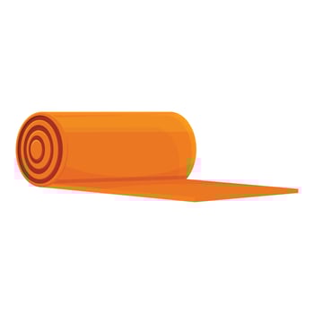 Camping mat icon, cartoon style vector
