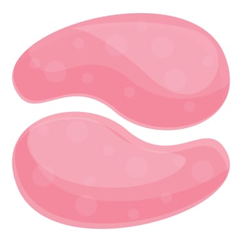 Korean patches icon, cartoon style vector