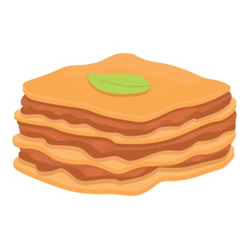 Italian lasagna icon cartoon vector. Pasta lasagne vector