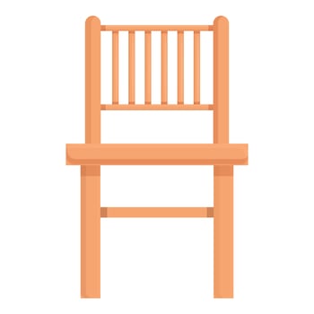 Kid wood chair icon cartoon vector. Wooden patio chair vector