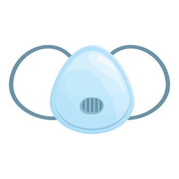 Mouth mask icon cartoon vector. Medical safety vector