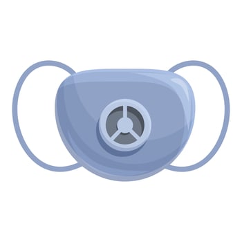 Medical mask icon cartoon vector. Face safety vector
