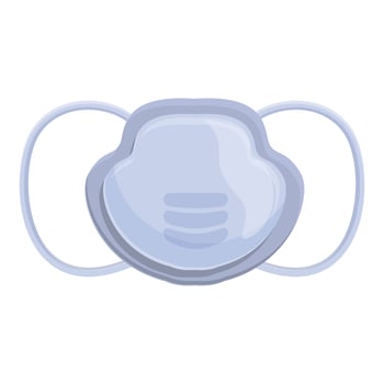 Flu face mask icon cartoon vector. Surgical doctor vector
